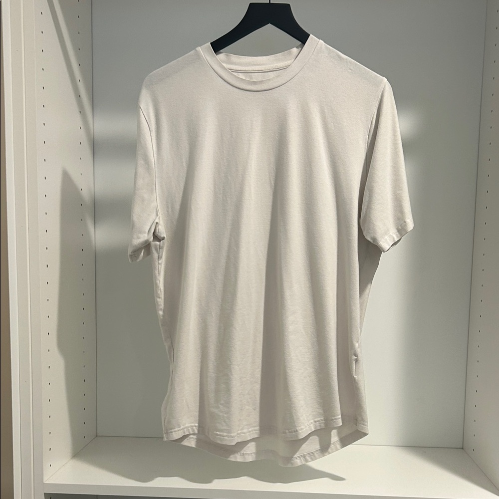 Classic Men's Crew Neck Short Sleeve Tee in Off-White
